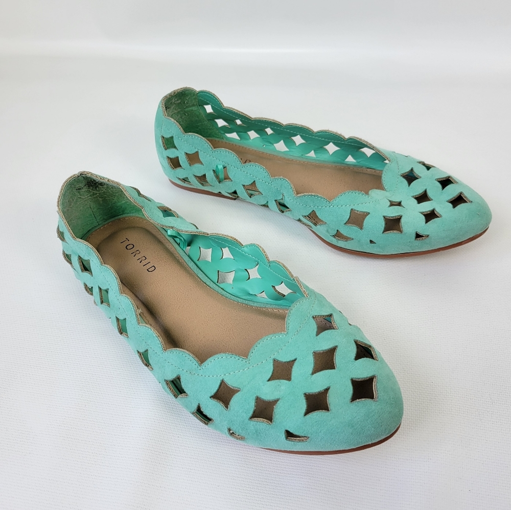 TORRID Mint Green Ballet Flats Sz 8WW